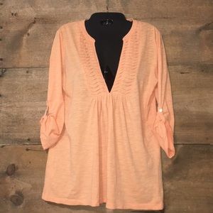 Loft Ruffled V-Neck